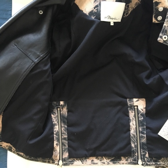 3.1 Phillip Lim Tie-dye Twill Motorcycle Jacket - Picture 5 of 8